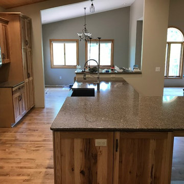 Rustic Kitchen Remodel Done in Rustic Hickory
