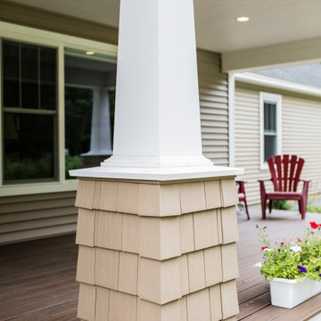 White Columns With Shakes