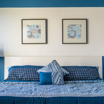 Modern Home - Simple Blue Bedroom
