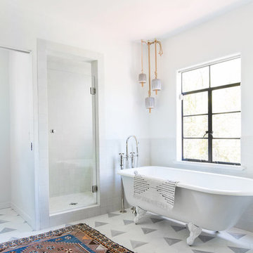modern clé cement looking fabulous in spanish-style compound in hancock park