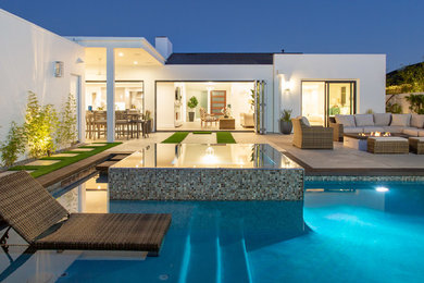 Example of a minimalist exterior home design in Orange County