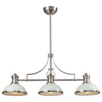 ELK Lighting 66165-3 Chadwick Satin Nickel Island Light