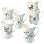 Lenox - Butterfly Meadow Mugs Set of 6 by Lenox - Butterfly Meadow Mugs Set of 6This 6-piece mug set features the classic Butterfly Meadow pattern of fresh florals, buzzing insects and spring colors. Crafted in white porcelain with a gently scalloped rim, it's a beautiful set for enjoying your morning coffee or tea.Brand: LenoxWare Type: PORCELAINColor: WHITECollection: BUTTERFLY MEADOWPattern: BUTTERFLY MEADOWCapacity: 12ozDiameter: 3.5 Since 1889, Lenox has been creating the highest quality china, pottery, tableware, and giftware. Today, Lenox is one of the oldest and most respected names, known for their high standards of quality, artistry, and beauty. From the White House, to your house, there's a Lenox product for every home.