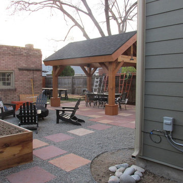 Outdoor living space / Patio Cover / Pergola with roof / Cedar post and beam