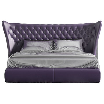 Regal Platform Bed, Purple, Queen