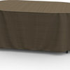 Budge NeverWet Hillside Oval Patio Table Cover, Black & Tan, Large - 28"h X 84"l