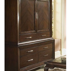 AICO Furniture - Portrait Vue Media Cabinet - 24522 - CLOSEOUT - Home Office Accessories