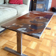 My Custom Reclaimed Steel Tables