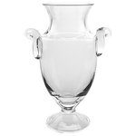Badash Crystals - Champion Trophy Vase 14" - She is 14 "es Tall  And Mouth Blown In Poland. Give This Vase Award To The Winner And Put His Name On It. She Has An Inverted Fluted Base On Which An Urn Shaped Body Sits. Her Full Wide Neck Flares Out A Smidge To Its Top. For The Guy Who Finished First!  A very unique design and beautiful flower vase for a decorative gift.