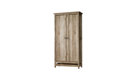 Cottage Style Wardrobe Armoire Storage Cabinet, Light Oak Wood Finish
