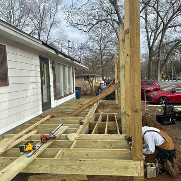 Front Porch w/ Handicap Ramp Build