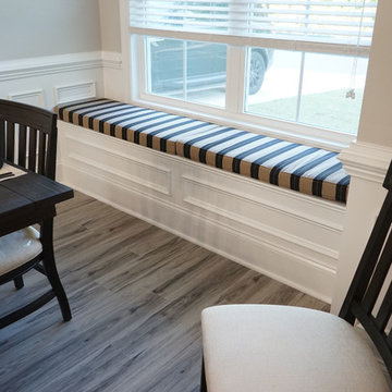 Window seat bench cushions add class to dining room