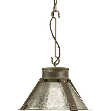 Point Dume One Light Pendant, Aged Brass