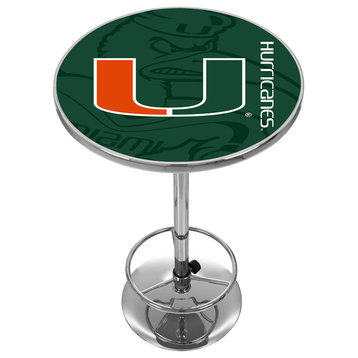Bar Table - University of Miami Fade Bar Height Table