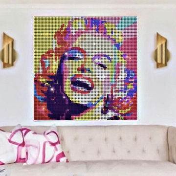 Marilyn Monroe Sequin Art Home Install by Pix Perfect