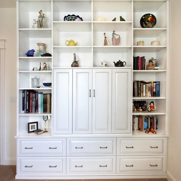 Pewter Pinstripe Entertainment Cabinetry