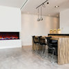 70" 3 sided glass electric fireplace Built-in only