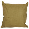 25" Double-Corded Polyester Square Floor Pillows With Inserts, Set of 2, Wheat