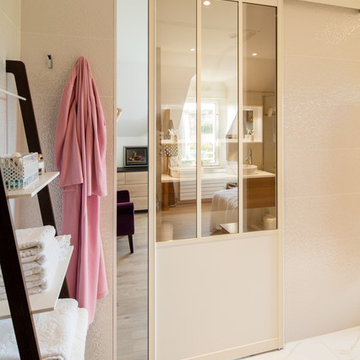 PORTE COULISSANTE STYLE ATELIER BLANCHE SUR MESURE
