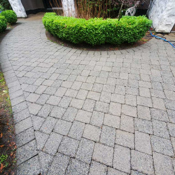 Pressure Washing Paving Stone Driveway Moss Removal White Rock BC Canada