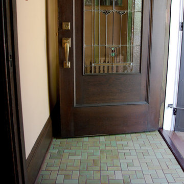 Craftsman Green Entry Floor
