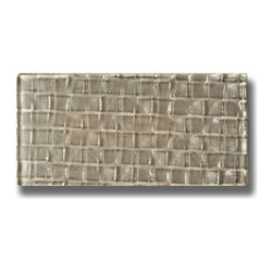 Abolos - Metro Cubes 3"x6" Textured Glass Subway Tile,Glossy Olive Brown, Set of 96 - Mosaic Tile