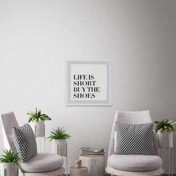 "Buy the Shoes" Framed Painting Print