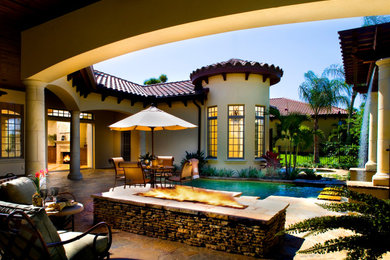 Inspiration for a mediterranean pool remodel in Orlando