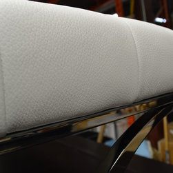 Leather White Bench - Products