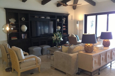Eclectic family room photo in Houston