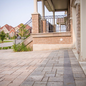 Front yard landscaping in Aurora