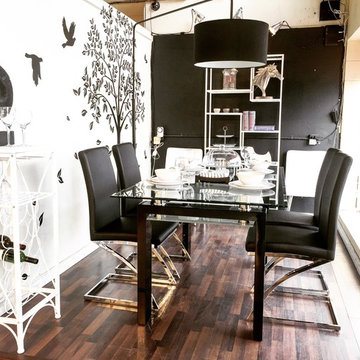 A Simple yet Modern Black and White Dining Space