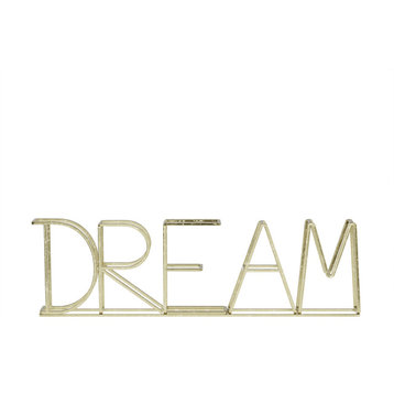 Metal Cutout Free-Standing Table Top Sign-3D DREAM Word Art Accent Decor