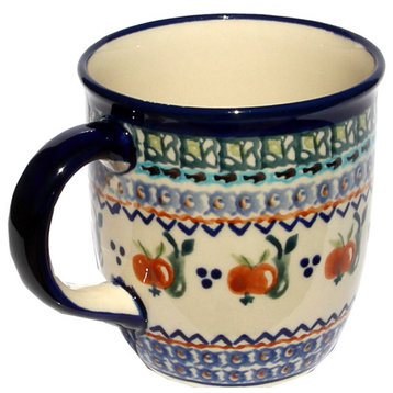 Polish Pottery Coffee Mug, Pattern Number: DU71