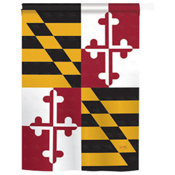 States Maryland 2-Sided Vertical Impression House Flag