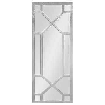 Vanderford Decorative Wall Mirror, Silver 18x47