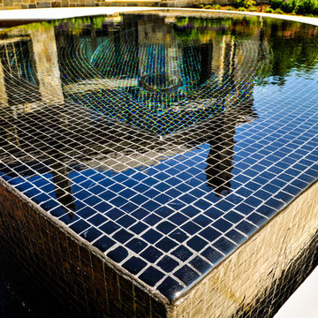 Glass Tile Inground Swimming Pool and Spa Designs Bergen County NJ