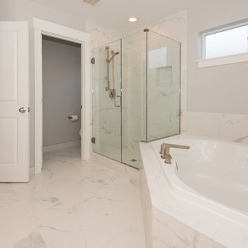 Bright, Clean Lined Master Bathroom Remodel