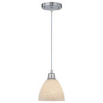 Lite Source - Lite Source LS-19836 Tracen, 1-Light Pendant - Tracen One Light Pen Chrome Scales Glass  *UL Approved: YES Energy Star Qualified: n/a ADA Certified: n/a  *Number of Lights: 1-*Wattage:60w A19 Medium Base bulb(s) *Bulb Included:No *Bulb Type:A19 Medium Base *Finish Type:Chrome