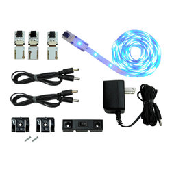 NEW Cut and Connect Series: Normal Bright Flexible Strip 3M Kit in Blue - Undercabinet Lighting