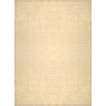 Pasargad Home Ferehan Hand-Knotted Wool Area Rug-16' 3" X 22' 4" , Ivory