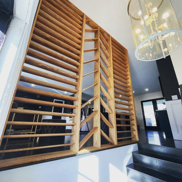 Custom Wood Slat Partition – Modern Entryway Feature in South Jersey