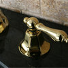 Kingston Brass Widespread Bathroom Faucet With Brass Pop-Up, Polished Brass