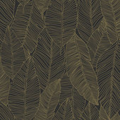 Walls Republic Tropical Floral Branches Wallpaper Charcoal Paper Strippable Roll (Covers 57 Sq. ft.), Grey