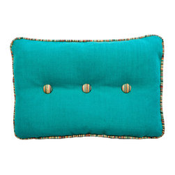 Old Country Turquoise Decorative Pillow - Bed Pillows