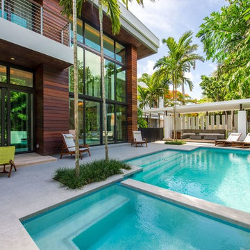 Poolside Patio Sliding Glass Doors