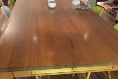 Refinishing 10 seater dining table before