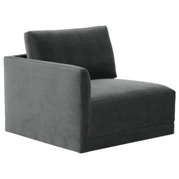 TOV Furniture Willow Charcoal LAF Upholstered Corner Chair