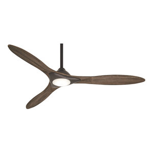 Minka Aire Light Wave Fan Distressed Koa Contemporary Ceiling