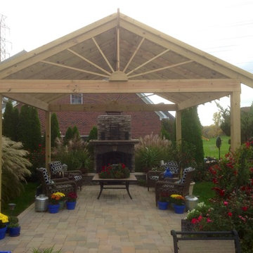 Fireplace, Patio and Pergola